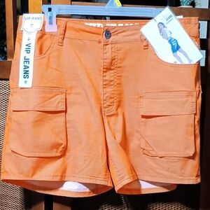 VIP Orange Cargo Shorts with Vibrant Color and Lightweight Fabric